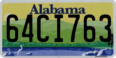 AL license plate 64CI763