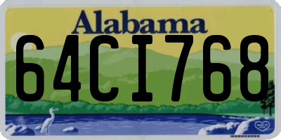AL license plate 64CI768