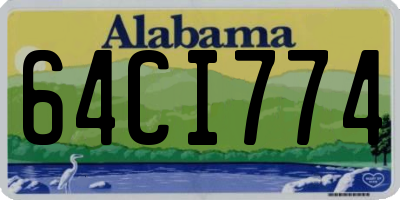 AL license plate 64CI774