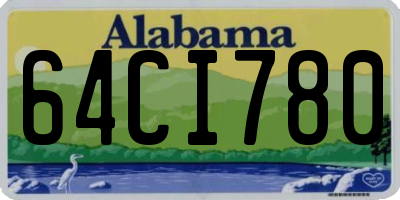 AL license plate 64CI780