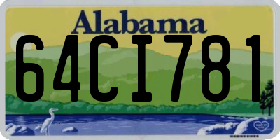 AL license plate 64CI781