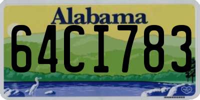 AL license plate 64CI783