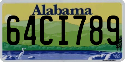 AL license plate 64CI789
