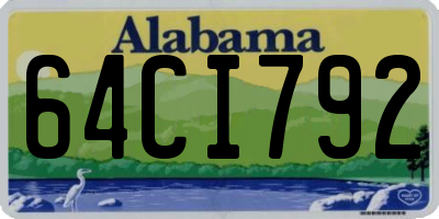 AL license plate 64CI792