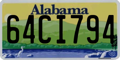 AL license plate 64CI794