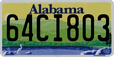 AL license plate 64CI803