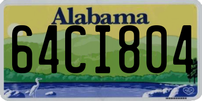 AL license plate 64CI804