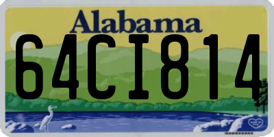 AL license plate 64CI814