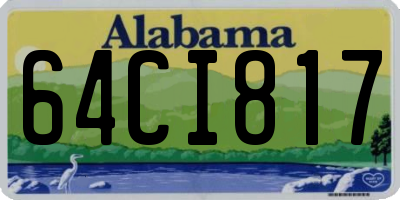 AL license plate 64CI817