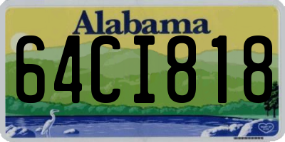 AL license plate 64CI818