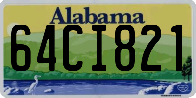 AL license plate 64CI821