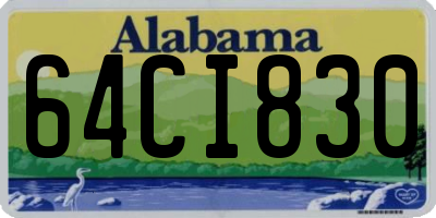 AL license plate 64CI830