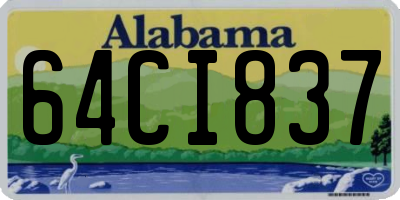 AL license plate 64CI837