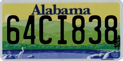 AL license plate 64CI838