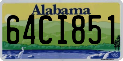 AL license plate 64CI851