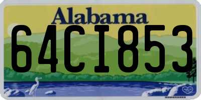 AL license plate 64CI853