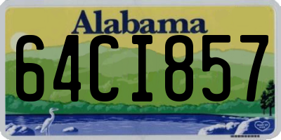 AL license plate 64CI857