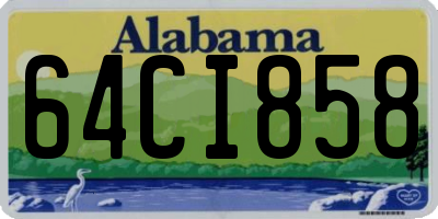 AL license plate 64CI858