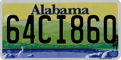 AL license plate 64CI860
