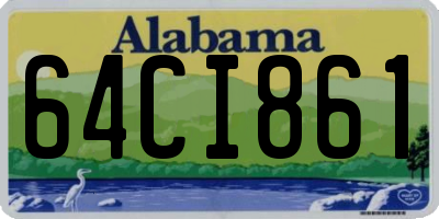 AL license plate 64CI861