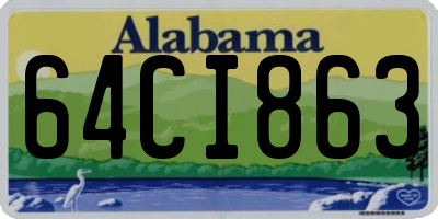 AL license plate 64CI863