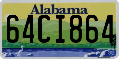 AL license plate 64CI864