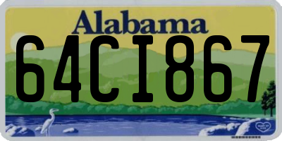 AL license plate 64CI867