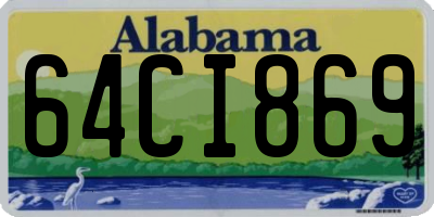 AL license plate 64CI869