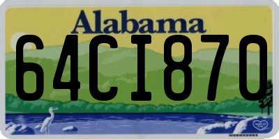 AL license plate 64CI870