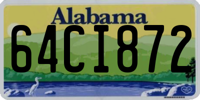 AL license plate 64CI872