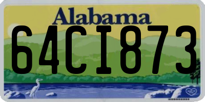 AL license plate 64CI873
