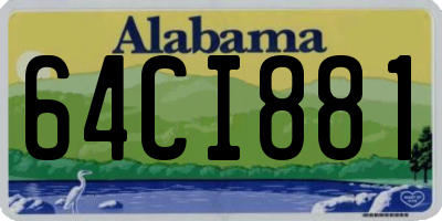 AL license plate 64CI881