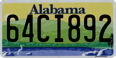 AL license plate 64CI892