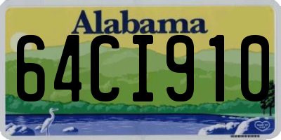 AL license plate 64CI910