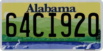 AL license plate 64CI920