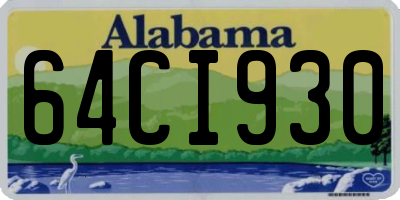 AL license plate 64CI930
