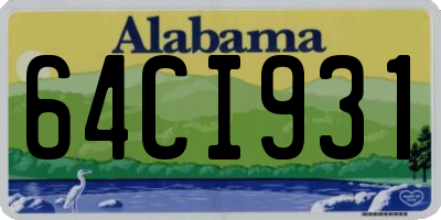 AL license plate 64CI931