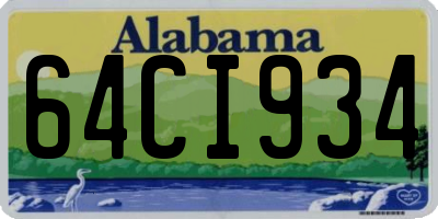 AL license plate 64CI934