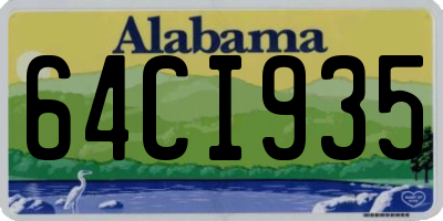 AL license plate 64CI935