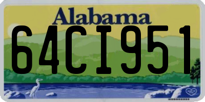 AL license plate 64CI951