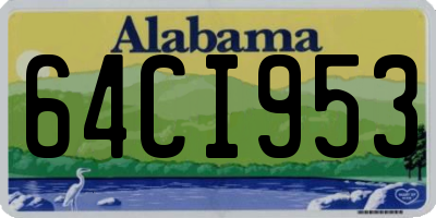 AL license plate 64CI953