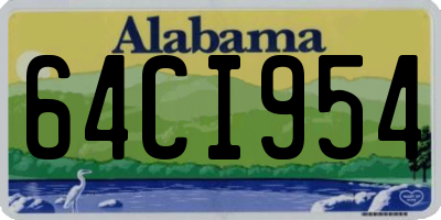 AL license plate 64CI954