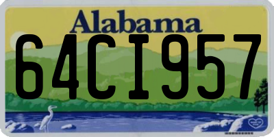 AL license plate 64CI957