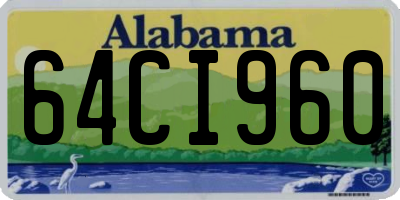 AL license plate 64CI960