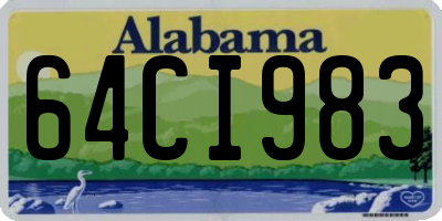 AL license plate 64CI983