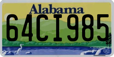 AL license plate 64CI985
