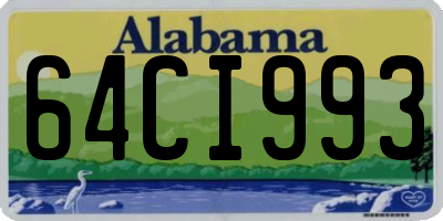 AL license plate 64CI993