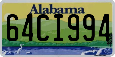 AL license plate 64CI994