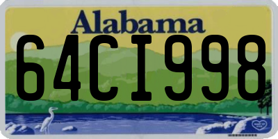 AL license plate 64CI998