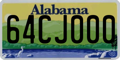 AL license plate 64CJ000
